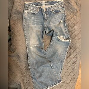american eagle real flare jeans size 12 short